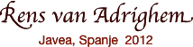 Rens van Adrighem
Javea, Spanje  2012