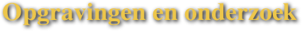 Opgravingen en onderzoek